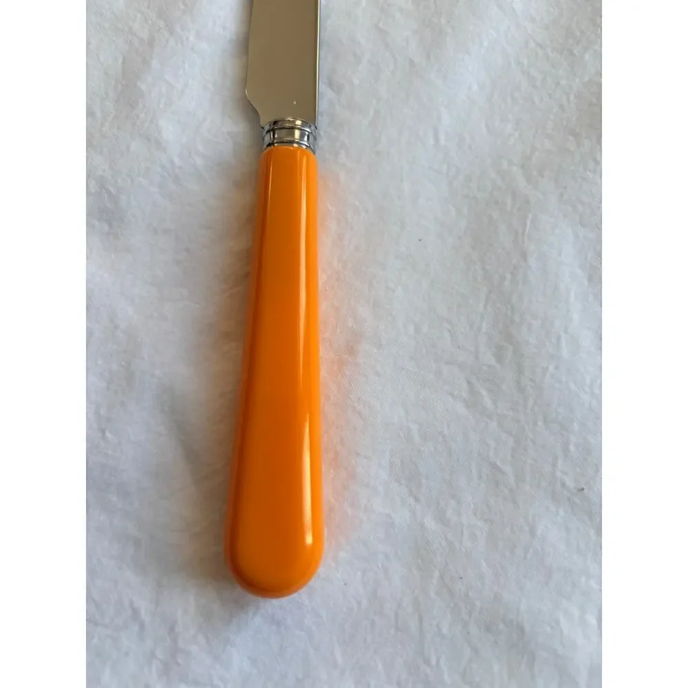 NEW Sabre Paris Pop Unis Orange Dinner Knife Stainless Steel